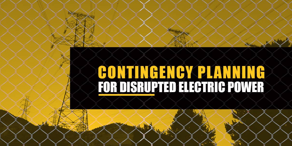 Contingency planning for disrupted electric power
